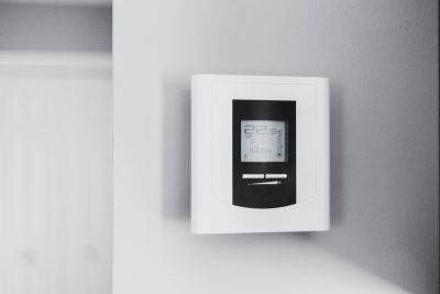 Thermostat control in hospitality environment illustrating operational design and guest sustainability behaviour